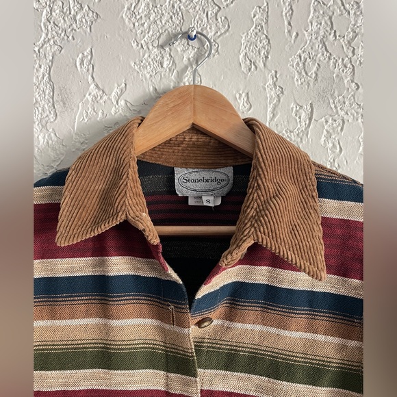 Stonebridge RARE 90s Western Serape Striped Vest - S - Picture 3 of 7